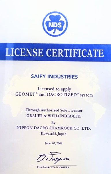 certificate